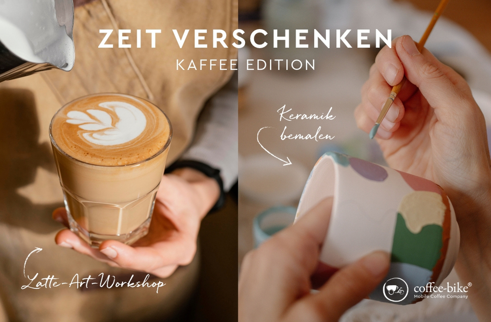 Latte Art Workshop und Keramik bemalen als Weihnachtsgeschenk Idee