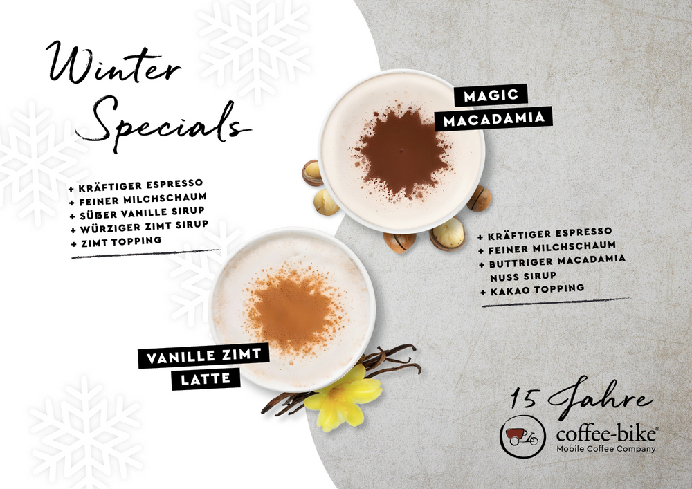 Winter Specials 2025/26 – Vanille Zimt Latte und Magic Macadamia in der Übersicht