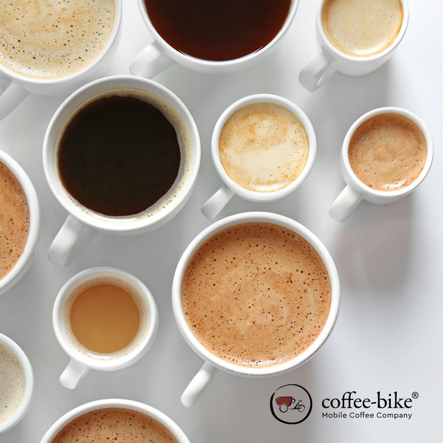 Unterschiedlicher Kaffee und Kalorien Vergleich.