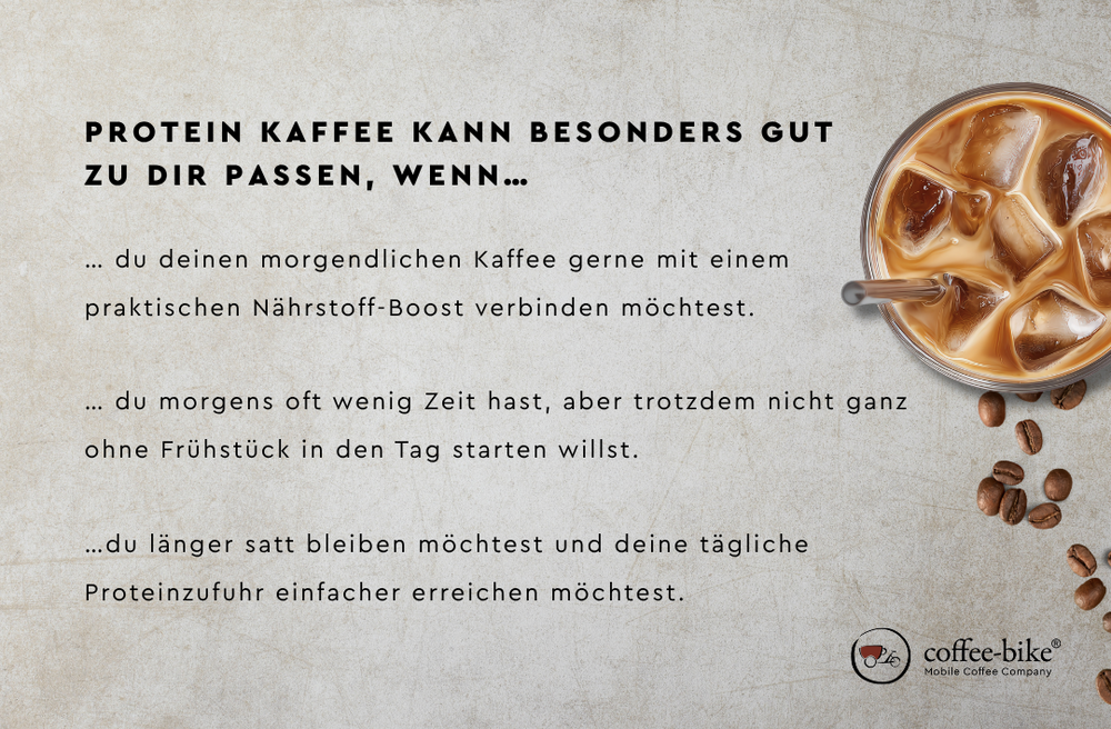 Aufzählung für wen die Anwendung von Proteinkaffee Sinn macht