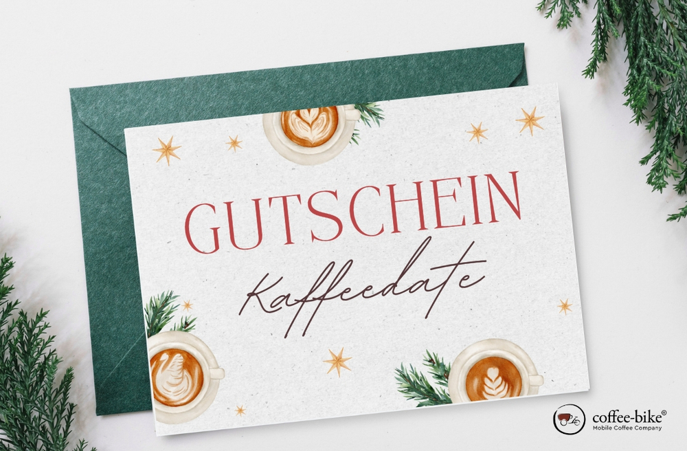 Gutschein für ein Kaffeedate zu Weihnachten